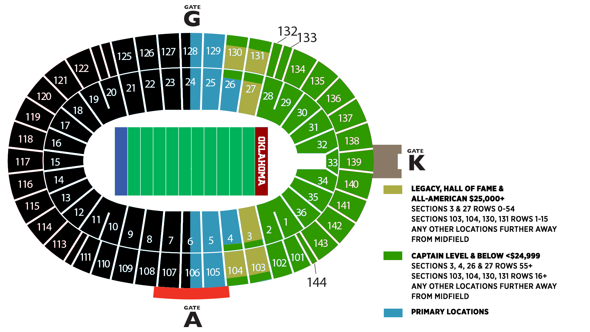 Red River Rivalry Seating Chart